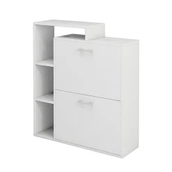 Vicco Meuble à chaussure Blanc 80x90cm
