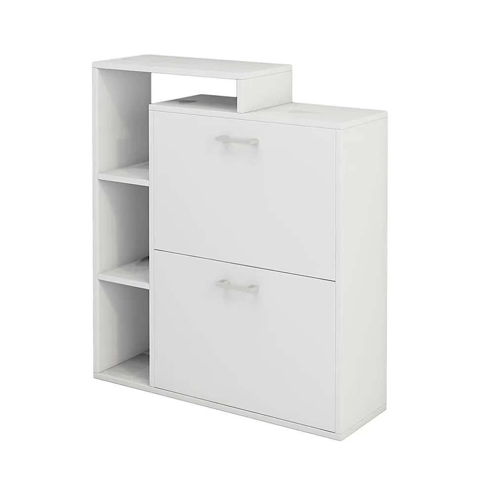 Vicco Meuble à chaussure Blanc 80x90cm