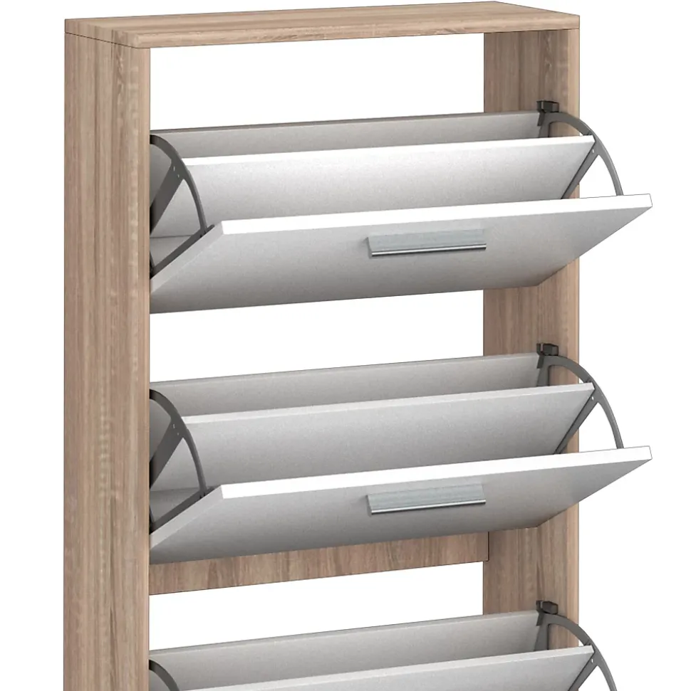 Vicco Meuble à chaussure Blanc/Sonoma 59x169.5cm