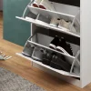 Vicco Meuble à chaussure Blanc Haute brillance 59x105cm