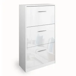 Vicco Meuble à chaussure Blanc Haute brillance 59x105cm