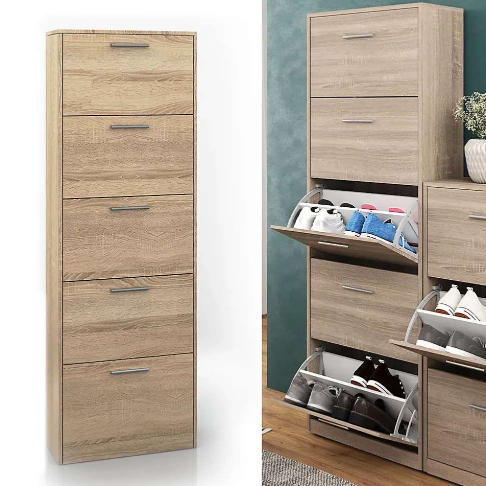 Vicco Meuble à chaussure Sonoma 59x169.5cm