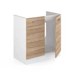 Vicco Meuble bas pour lévier Sonoma 80cm avec portes, sans PT