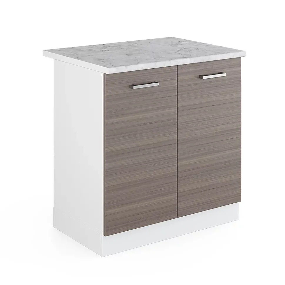 Vicco Meuble bas pour lévier Gris 80cm avec portes, avec PT