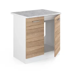 Vicco Meuble bas pour lévier Sonoma 80cm avec portes, avec PT
