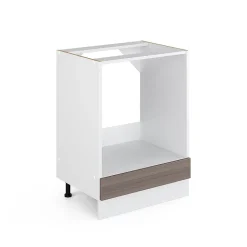 Vicco Meuble bas universel Gris 60cm avec grande niche, sans PT