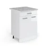 Vicco Meuble bas universel Blanc Haute brillance 60cm avec tiroirs