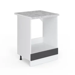 Vicco Meuble bas universel Anthracite Haute brillance 60cm avec grande niche, avec PT