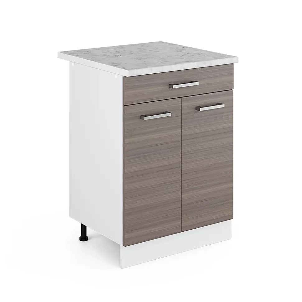 Vicco Meuble bas universel Gris 60cm avec tiroirs