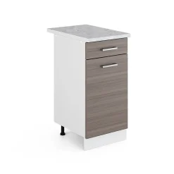 Vicco Meuble bas universel Gris 40cm avec tiroir, avec PT