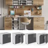 Vicco Meuble bas universel Anthracite Haute brillance 80cm avec tiroirs et portes, sans PT
