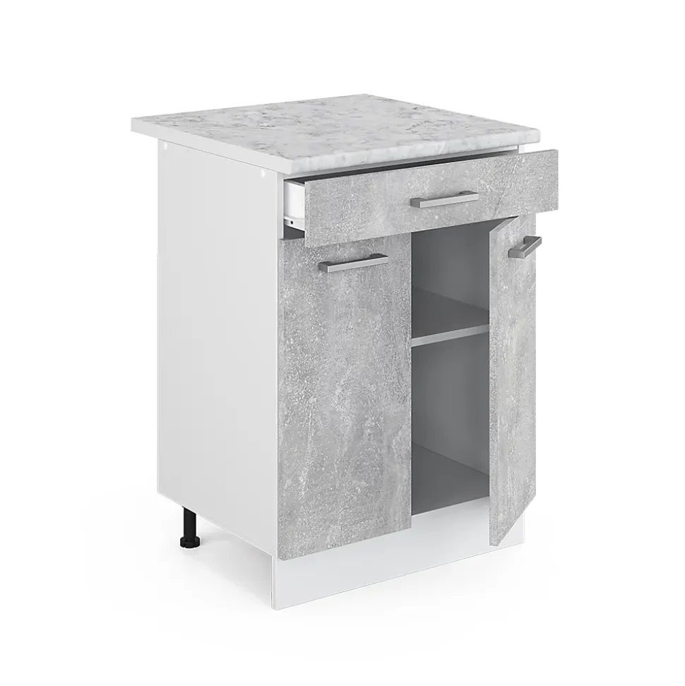 Vicco Meuble bas universel Béton 60cm avec tiroirs