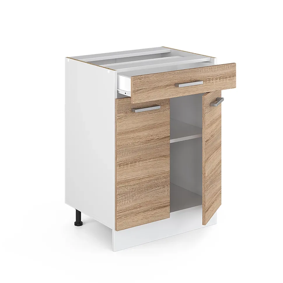 Vicco Meuble bas universel Sonoma 60cm avec tiroirs, sans PT