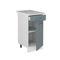 Vicco Meuble bas universel Bleu-gris 40cm avec tiroir, avec PT