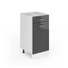 Vicco Meuble bas universel Anthracite Haute brillance 40cm avec tiroir, sans PT