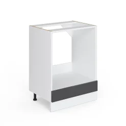 Vicco Meuble bas universel Anthracite Haute brillance 60cm avec grande niche, sans PT