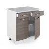 Vicco Meuble bas universel Gris 80cm avec tiroirs et portes, avec PT