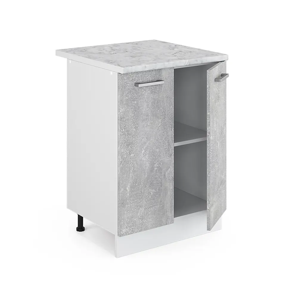 Vicco Meuble bas universel Béton 60cm avec portes, avec PT