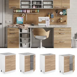 Vicco Meuble bas universel Sonoma 60cm avec portes, avec PT