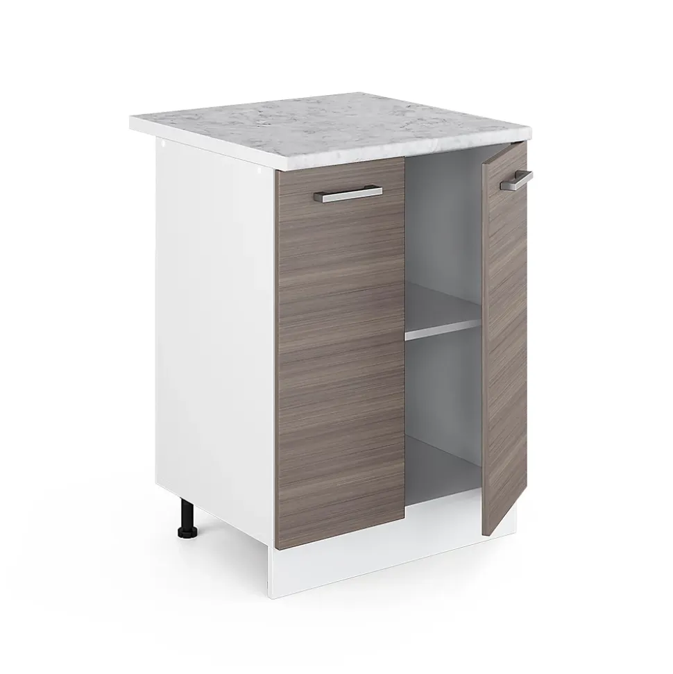 Vicco Meuble bas universel Gris 60cm avec portes, avec PT