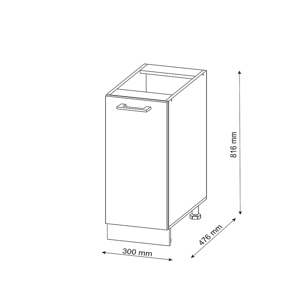 Vicco Meuble bas universel Sonoma 30cm avec porte, avec PT
