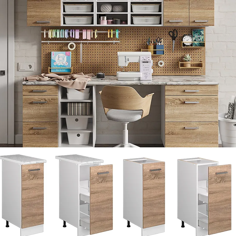 Vicco Meuble bas universel Sonoma 30cm avec porte, avec PT