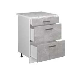 Vicco Meuble bas universel Béton 60cm avec tiroirs