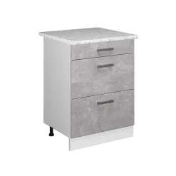 Vicco Meuble bas universel Béton 60cm avec tiroirs