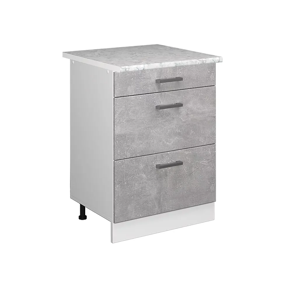 Vicco Meuble bas universel Béton 60cm avec tiroirs