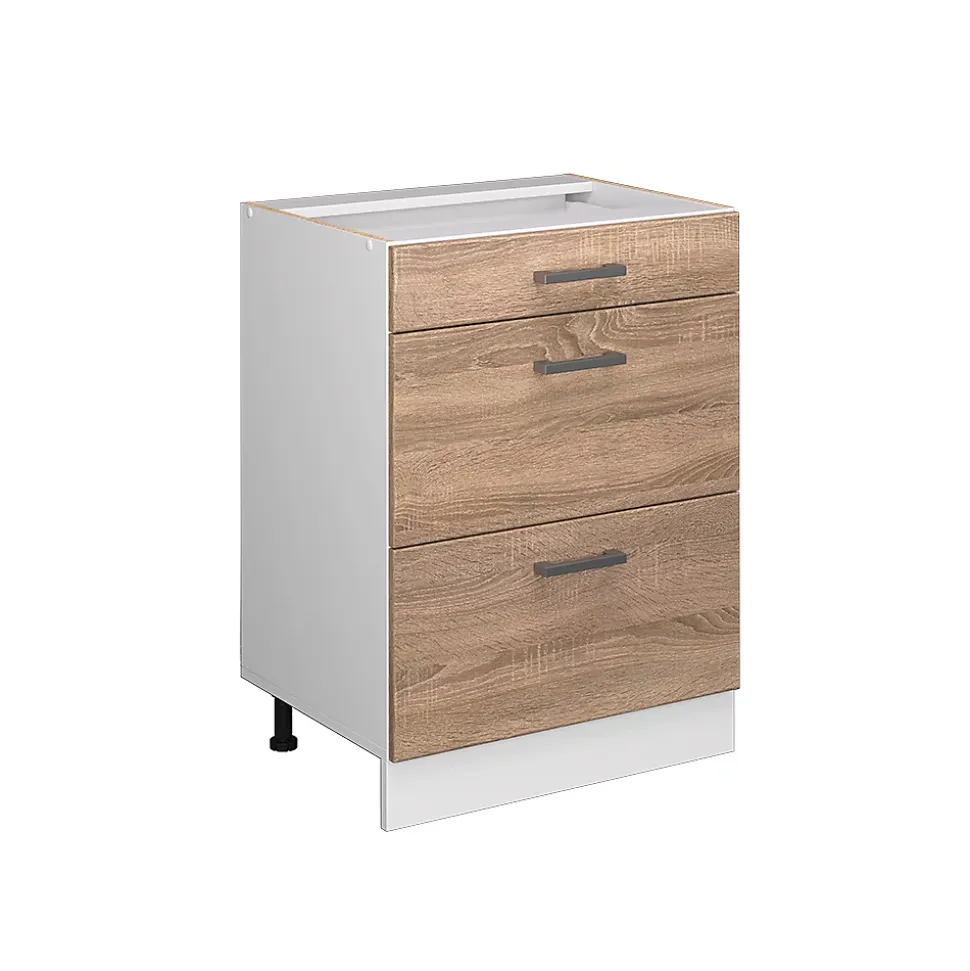 Vicco Meuble bas universel Sonoma 60cm avec tiroirs, sans PT
