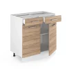 Vicco Meuble bas universel Sonoma 80cm avec tiroirs et portes, sans PT