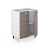 Vicco Meuble bas universel Gris 60cm avec portes, sans PT