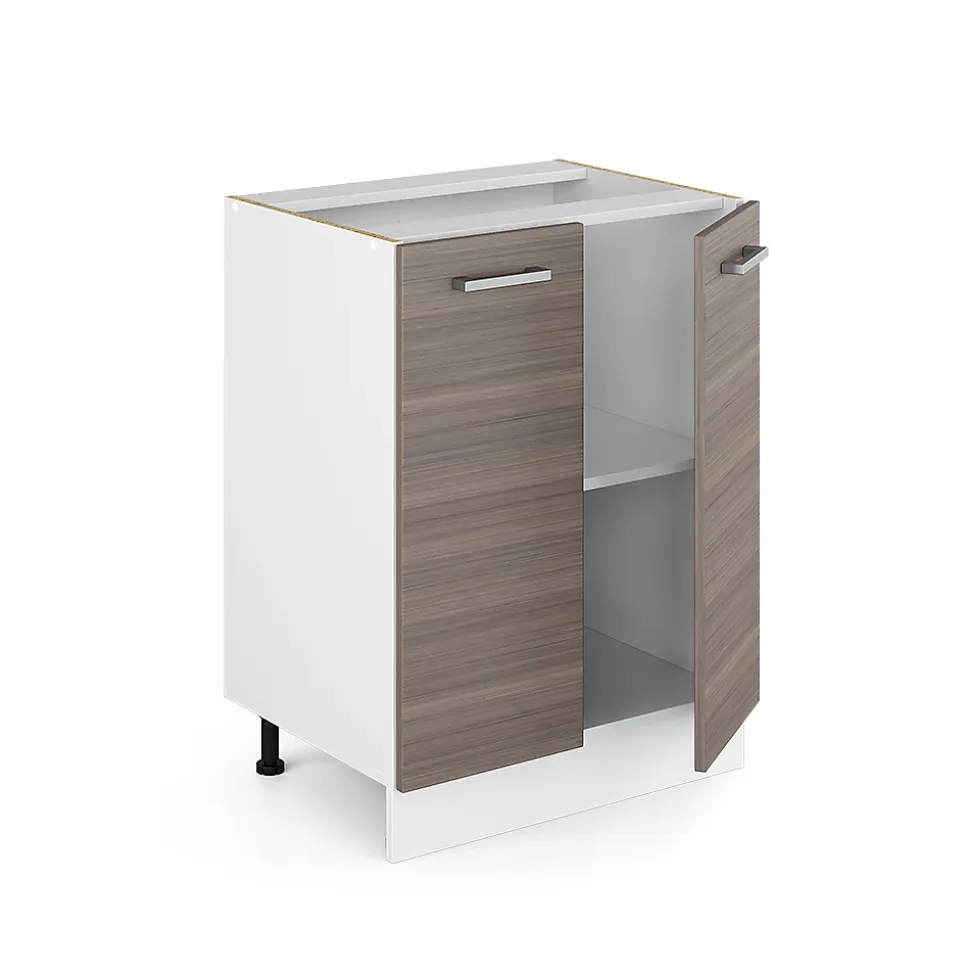 Vicco Meuble bas universel Gris 60cm avec portes, sans PT