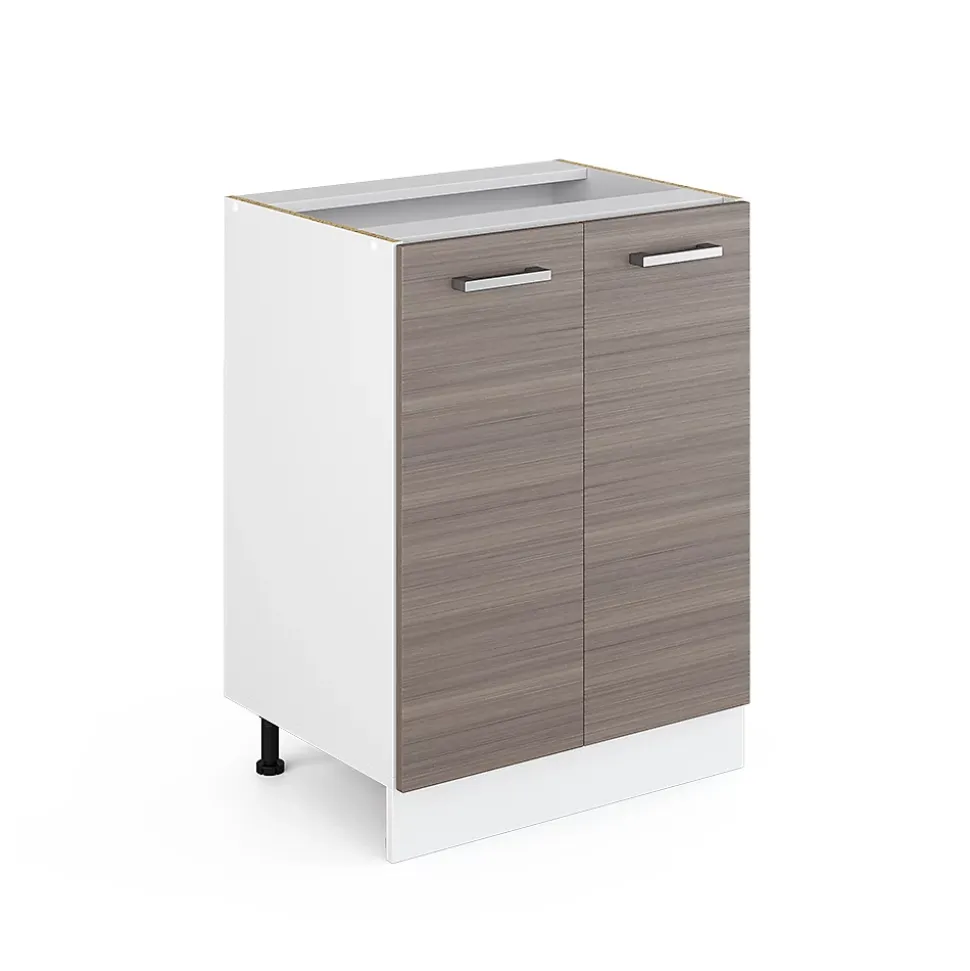 Vicco Meuble bas universel Gris 60cm avec portes, sans PT