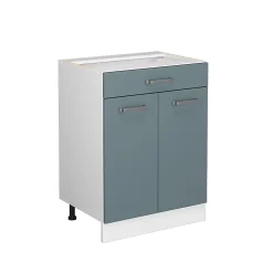Vicco Meuble bas universel Bleu-gris 60cm avec tiroirs, sans PT