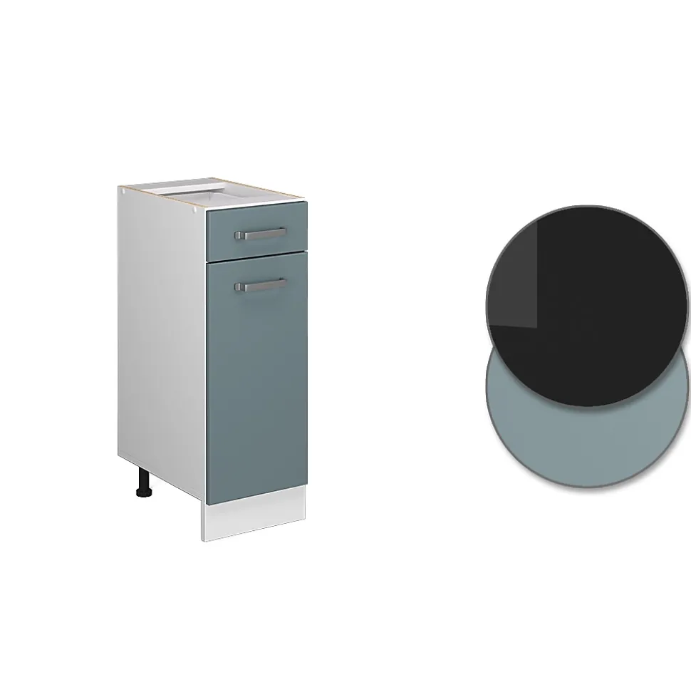 Vicco Meuble bas universel Bleu-gris 30cm avec tiroir, sans PT