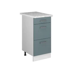 Vicco Meuble bas universel Bleu-gris 40cm avec tiroirs