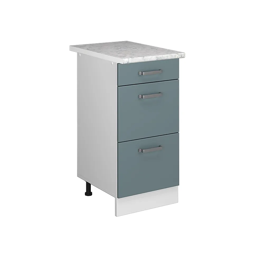 Vicco Meuble bas universel Bleu-gris 40cm avec tiroirs