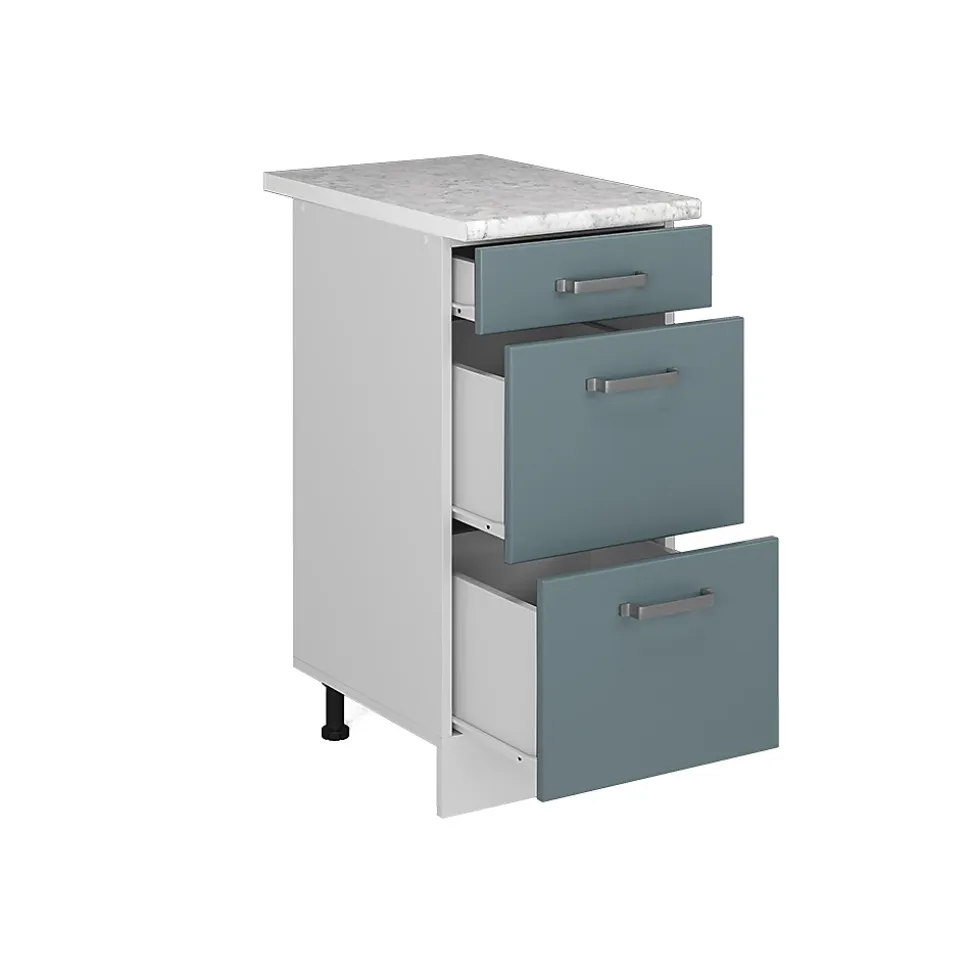 Vicco Meuble bas universel Bleu-gris 40cm avec tiroirs