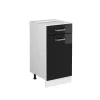 Vicco Meuble bas universel Noir Haute brillance 40cm avec tiroir, sans PT