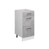 Vicco Meuble bas universel Béton 40cm avec tiroirs, sans PT