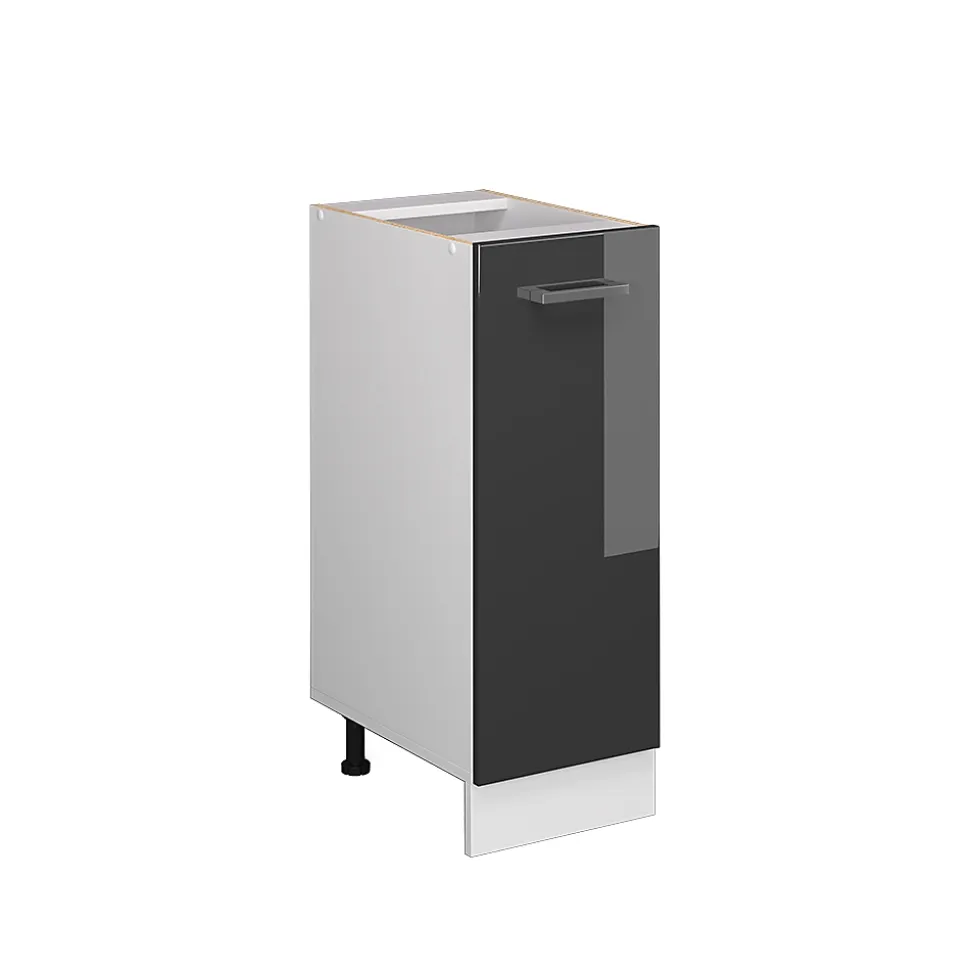 Vicco Meuble bas universel Anthracite Haute brillance 30cm avec porte, sans PT
