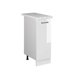 Vicco Meuble bas universel Blanc Haute brillance 30cm avec porte, avec PT
