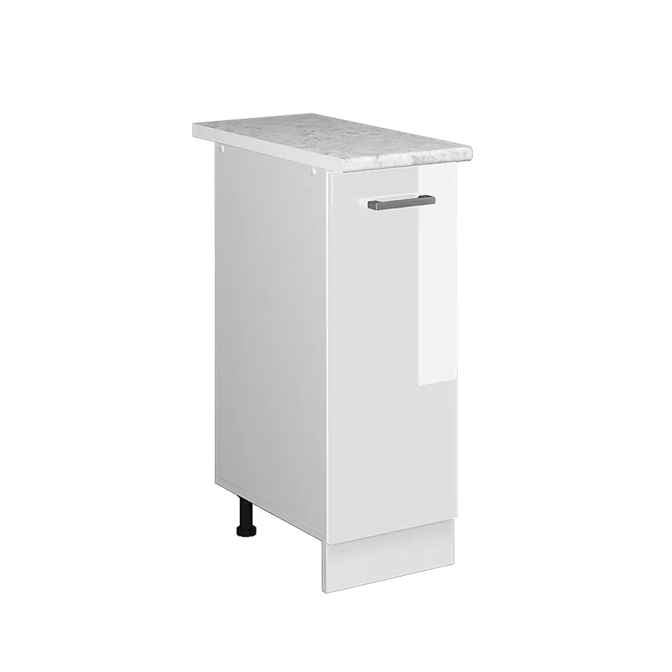 Vicco Meuble bas universel Blanc Haute brillance 30cm avec porte, avec PT