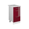Vicco Meuble bas universel Rouge bordeaux Haute brillance 40cm avec tiroirs
