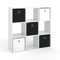 Vicco Meuble de rangement cube Blanc 82.8x82.8cm