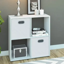Vicco Meuble de rangement cube Blanc 72.6x72cm