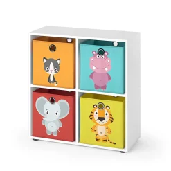Vicco Meuble de rangement cube Blanc 72.6x72cm