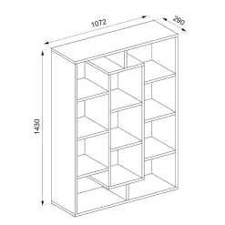 Vicco Meuble de rangement cube Sonoma 107.2x143cm