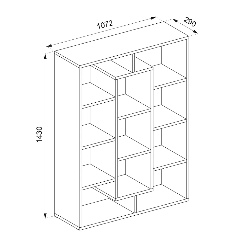 Vicco Meuble de rangement cube Sonoma 107.2x143cm